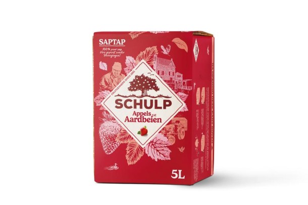 Schulp Saptap appel & aardbeiensap (5 Liter)