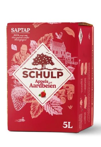 Schulp Saptap appel & aardbeiensap (5 Liter)