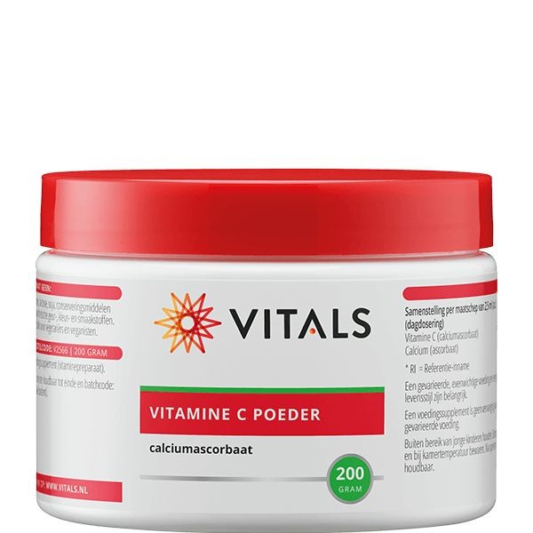 Vitals Vitamine C poeder (calciumascorbaat) (200 Gram)