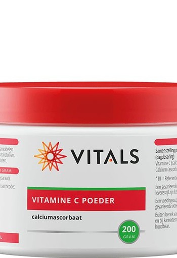 Vitals Vitamine C poeder (calciumascorbaat) (200 Gram)