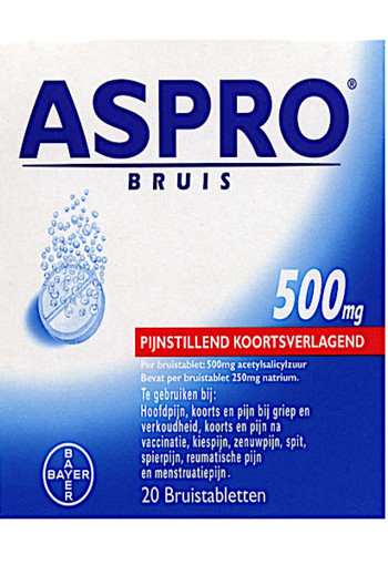 As­pro Bruis­ta­blet­ten 500 mg 20 stuks