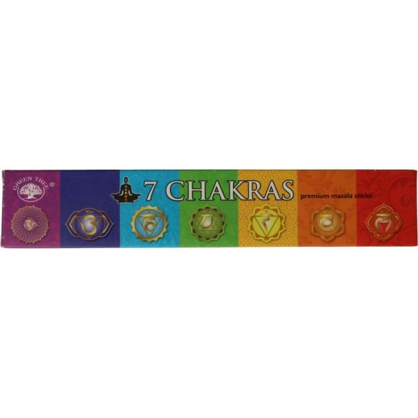 Green Tree Wierookstokjes 7 chakra (15 Gram)