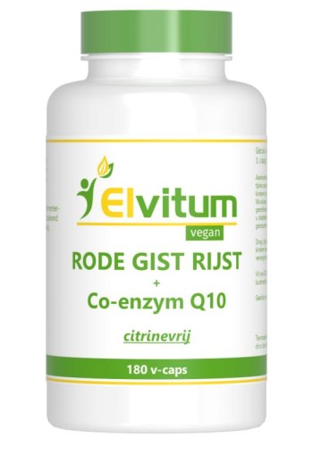 Elvitaal/elvitum Rode gist rijst met Q10 (180 Vegetarische capsules)