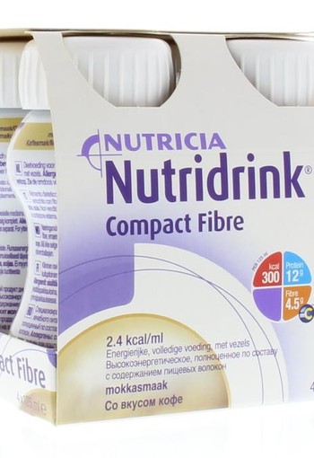 Nutridrink Compact fibre mokka 125 ml (4 Stuks)