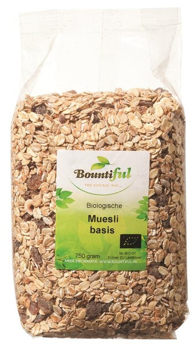 Bountiful Muesli basis bio (750 Gram)