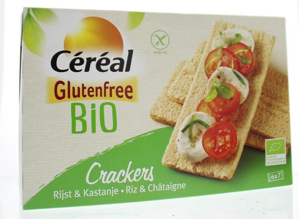 Cereal Cracker rijst kastanje bio (250 Gram)