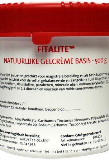 Fagron Fitalite gel creme (500 Gram)