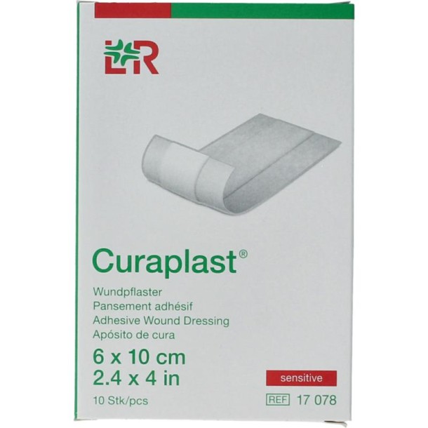 Curaplast Sensitive wondpleister 10cm x 6cm (10 Stuks)