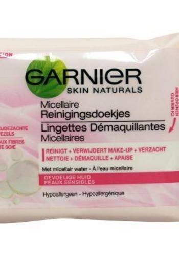 Garnier Skin naturals wipes ultra soft micellair (25 Stuks)