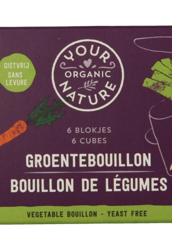 Your Organic Nat Groentebouillonblokjes helder bio (6 Stuks)