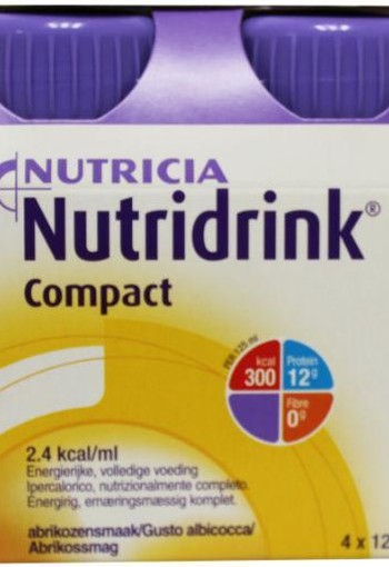 Nutridrink Compact abrikoos 125 ml (4 Stuks)