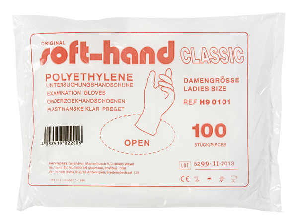 Softhand Onderzoekhandschoen poly dames (100 Stuks)
