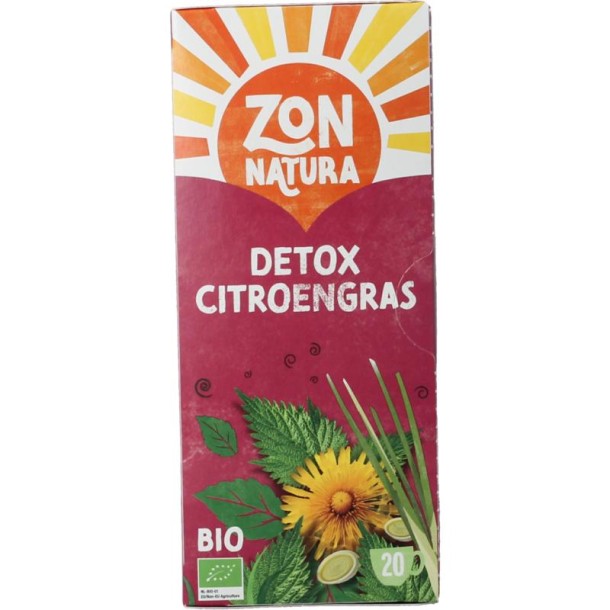 Zonnatura Detox citroengras bio (20 Zakjes)