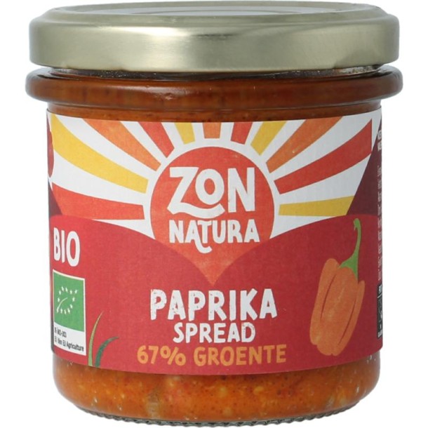 Zonnatura Groentespread paprika bio (135 Gram)
