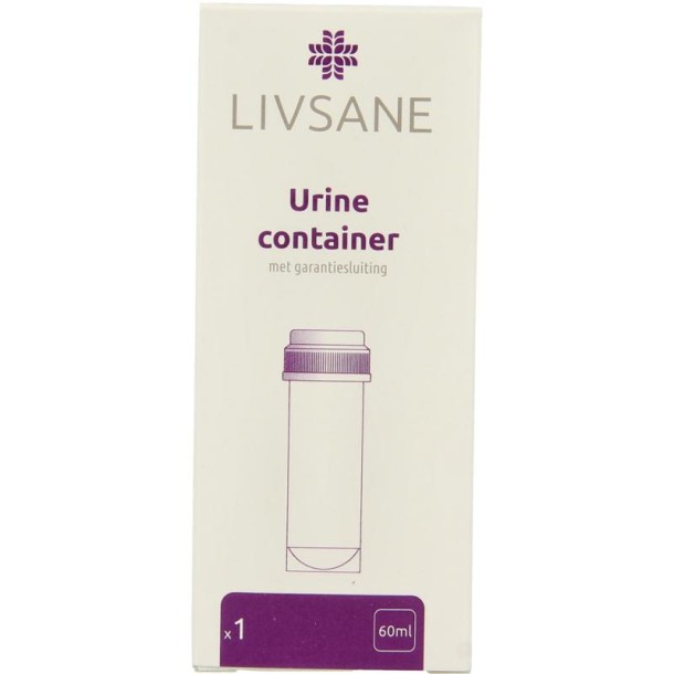 Livsane Urinecontainer 60ml met garantiesluiting (1 Stuks)