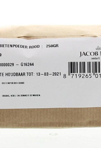 Jacob Hooy Bietenpoeder rood (250 Gram)