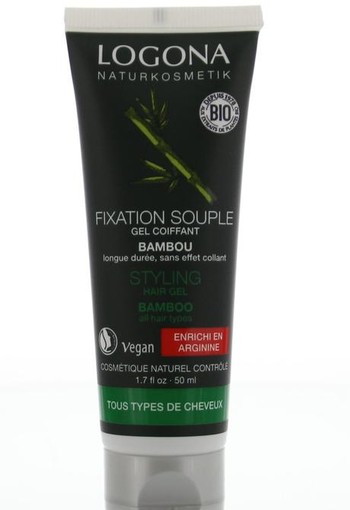 Logona Hair gel style & shine bamboe (50 Milliliter)