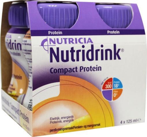 Nutridrink Compact proteine perzik/mango 125ml (4 Stuks)