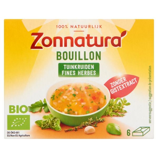 Zonnatura Fine herbstock bouillon zonder gist bio (66 Gram)