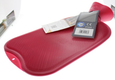 Fashy Kruik warm water zak cranberry dubbele rib (2 Liter)