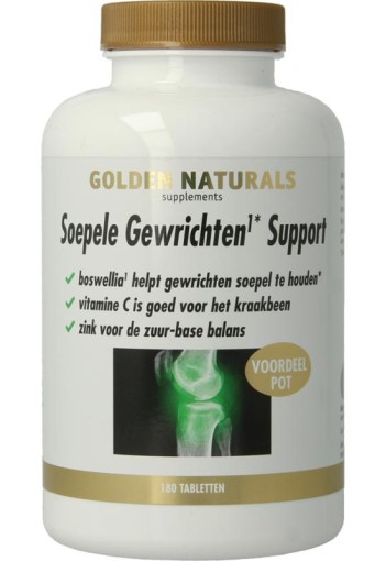 Golden Naturals Soepele gewrichten support (180 Tabletten)