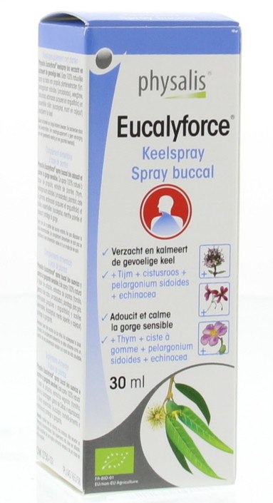 Physalis Eucalyforce keelspray bio (30 Milliliter)