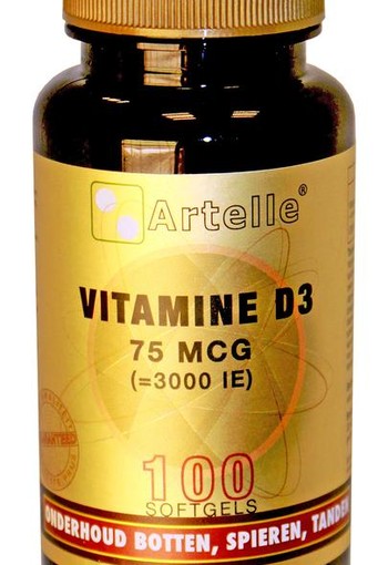 Artelle Vitamine D3 75 mcg (100 Softgels)