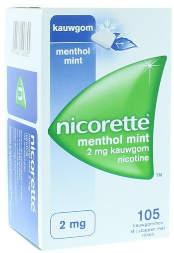 Nicorette Kauwgom 2mg menthol mint (105 Stuks)