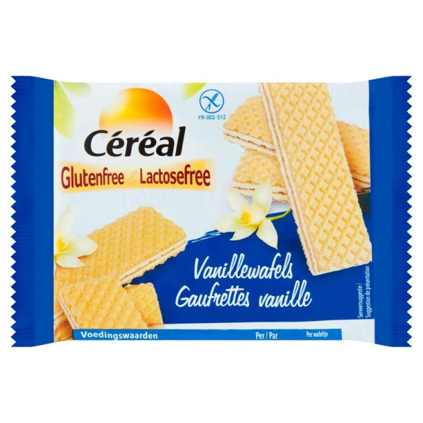 Cereal Vanille wafels glutenvrij bio (125 Gram)