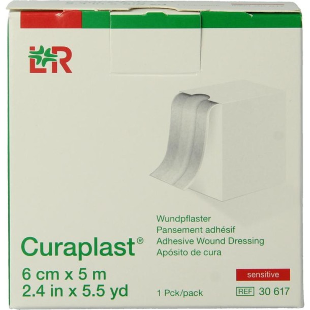 Curaplast Sensitive wondpleister 5m x 6cm (1 Rol)