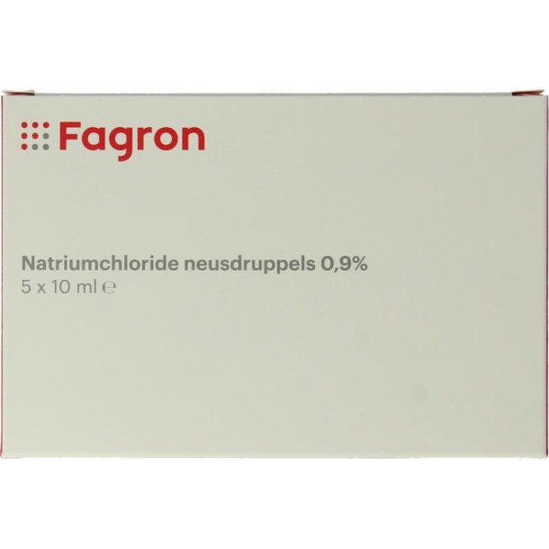 Fagron Natriumchloride neusdruppels 0.9% 10ml (5 Stuks)