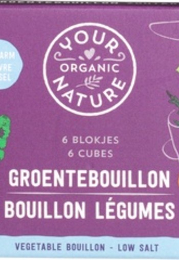 Your Organic Nat Heldere groentebouillon zoutarm bio (60 Gram)