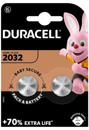Duracell Batterij dl/2032 cl/2032 3v litium (2 Stuks)