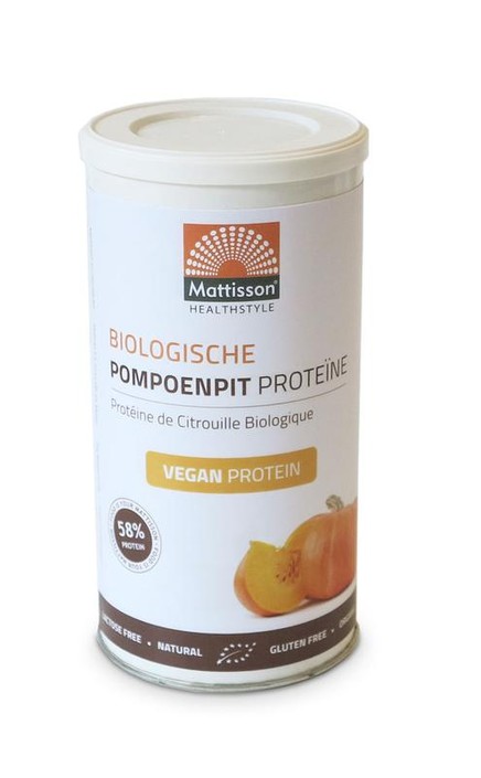 Mattisson Vegan pompoenpit proteine 58% bio (250 Gram)