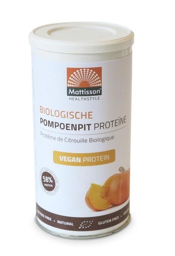 Mattisson Vegan pompoenpit proteine 58% bio (250 Gram)