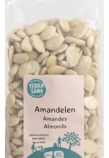 Terrasana Amandelen wit voordeelverpakking bio (750 Gram)