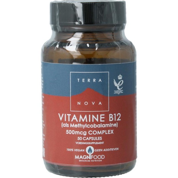 Terranova Vitamine B12 500mcg methylcobalamine (50 Vegetarische capsules)