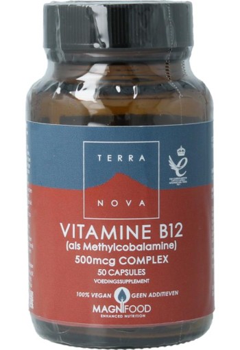 Terranova Vitamine B12 500mcg methylcobalamine (50 Vegetarische capsules)