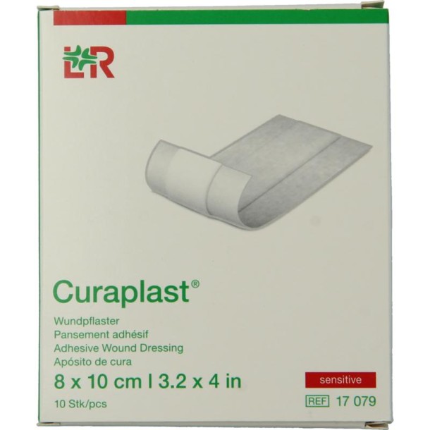 Curaplast Sensitive wondpleister 8cm x 10cm (10 Stuks)
