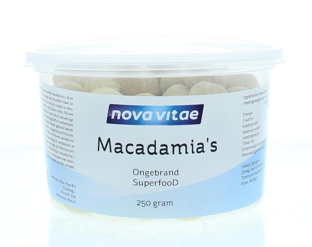 Nova Vitae Macadamia ongebrand raw (250 Gram)