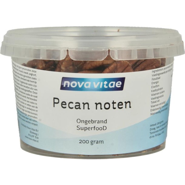 Nova Vitae Pecannoten ongebrand raw (200 Gram)