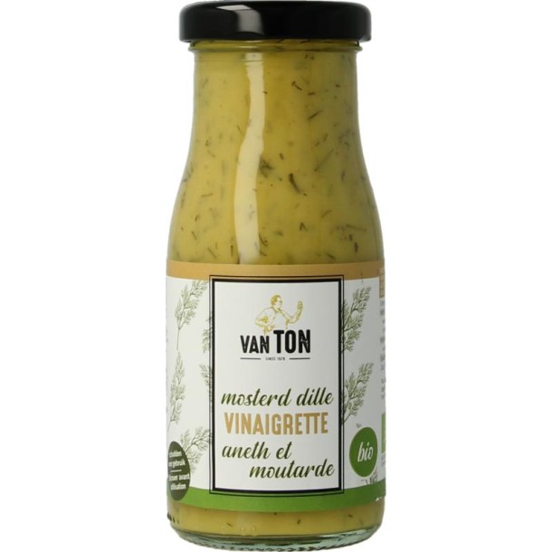 Van Ton Mosterd dille dressing bio (150 Milliliter)
