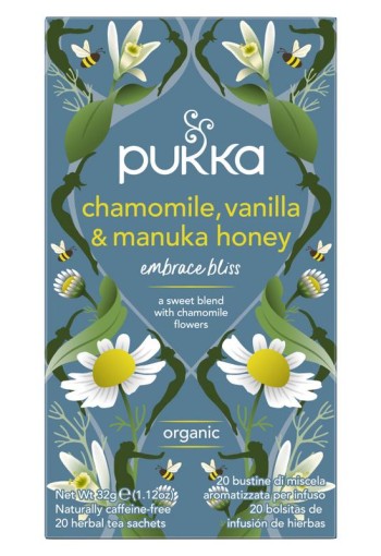 Pukka Chamomile vanille/manuka honing bio (20 Zakjes)