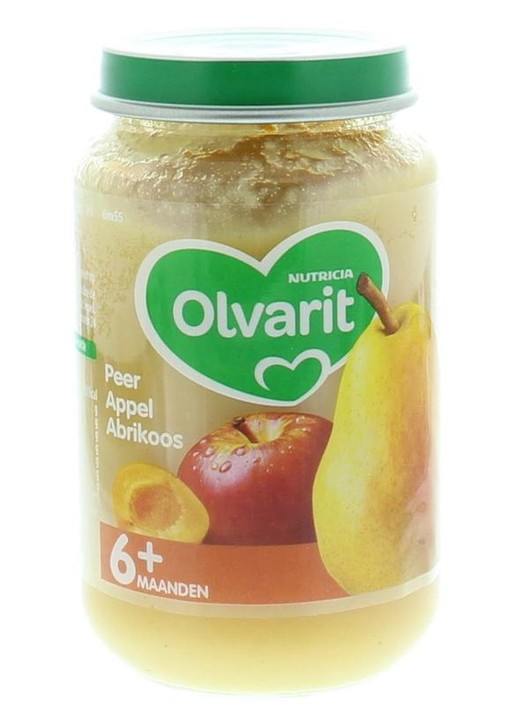 Olvarit Peer appel abrikoos 6M55 (200 Gram)