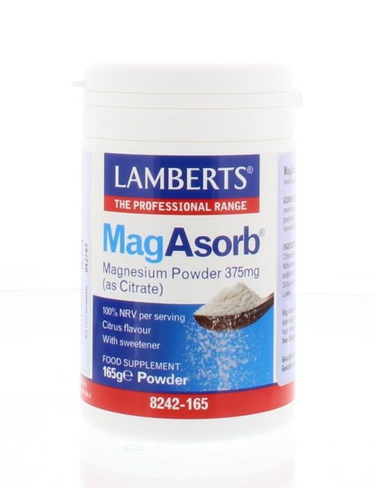 Lamberts MagAsorb (magnesium citraat) poeder 375mg (165 Gram)