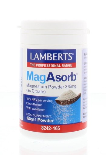 Lamberts MagAsorb (magnesium citraat) poeder 375 mg (165 Gram)