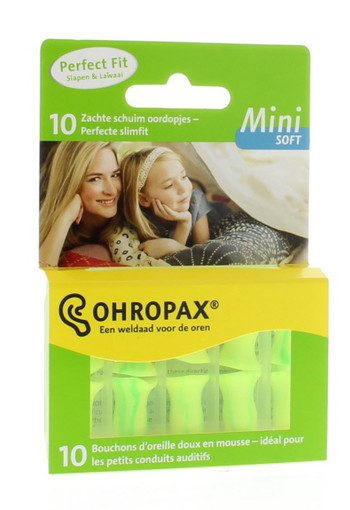 Ohropax Soft geluid mini (10 Stuks)