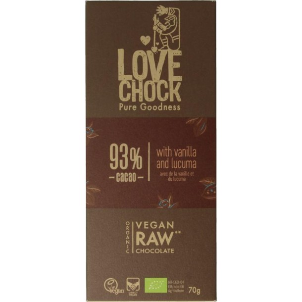 Lovechock 93% Pure vanilla lucuma bio (70 Gram)
