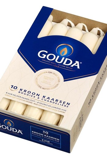 Gouda Kroonkaars ivoor 200/24 (10 Stuks)