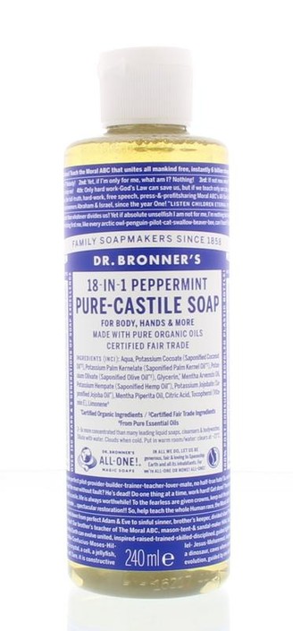 Dr Bronners Liquid soap peppermint (240 Milliliter)